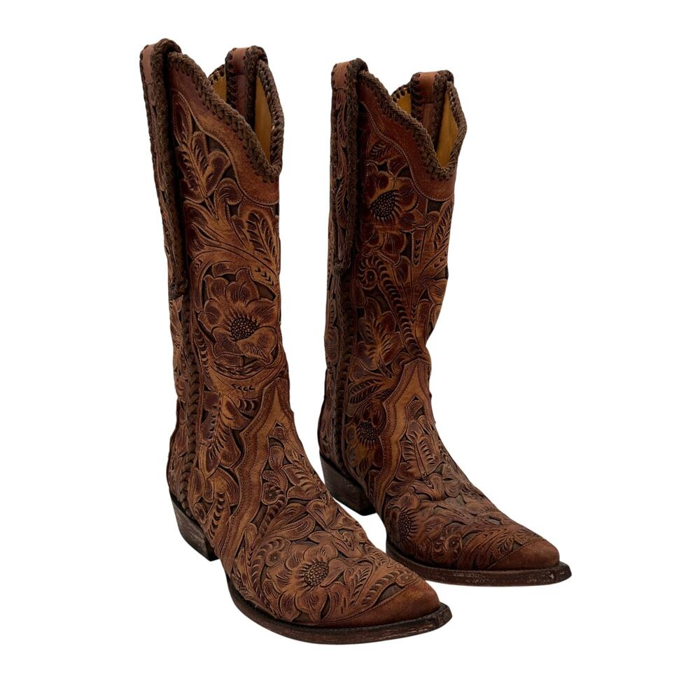 Old Gringo Mens Boots Tooled Size 6.5 D Made in Mexico